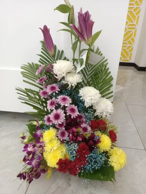Vibrant Exotic Bloom Basket