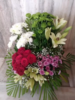 Elegant Mixed Bloom Basket