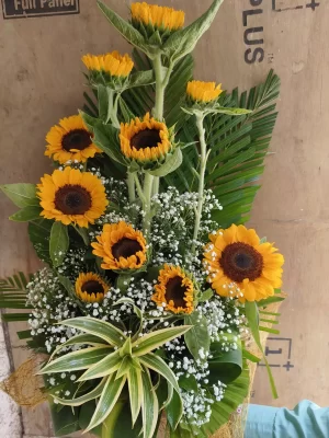 Sunshine Bliss Sunflower Arrangement