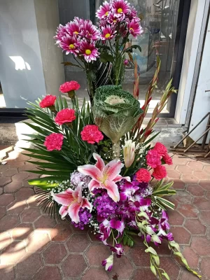 Royal Orchid & Lily Floral Display