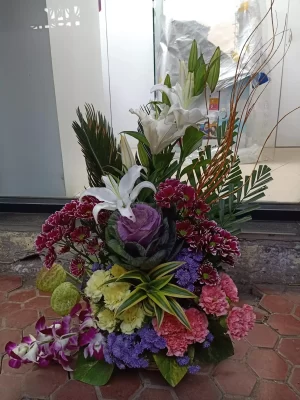 Elegant Mixed Flower Designer Basket