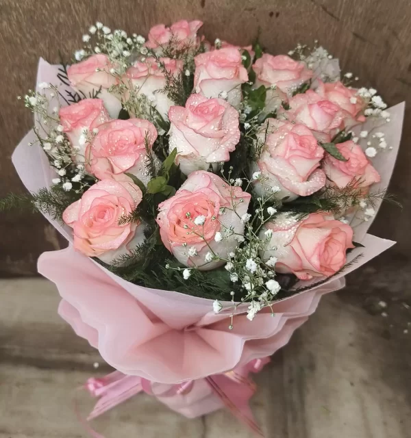 Soft Blush Pink Rose Bouquet
