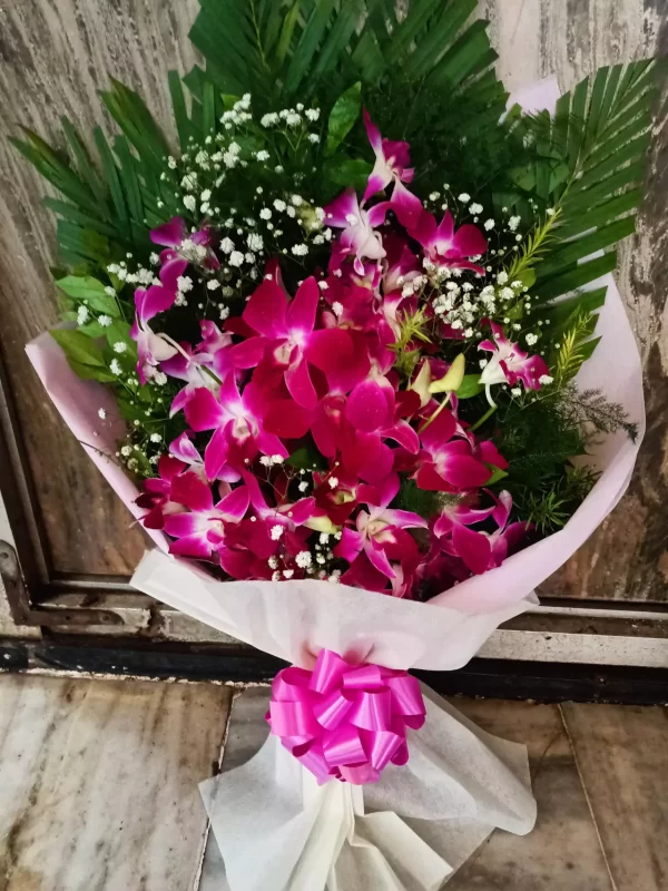 Pink Orchids Hand Bouquet