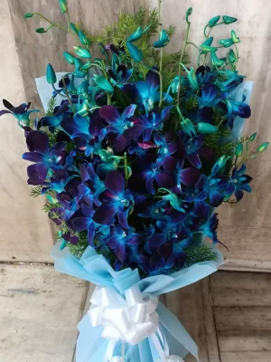 Exotic Blue Orchids Bouquet