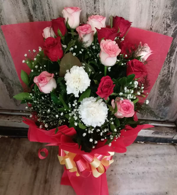 Charming Rose & Carnation Bouquet