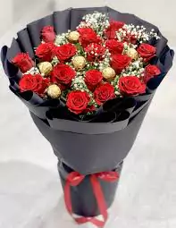 Red Roses & Ferrero Rocher Bouquet