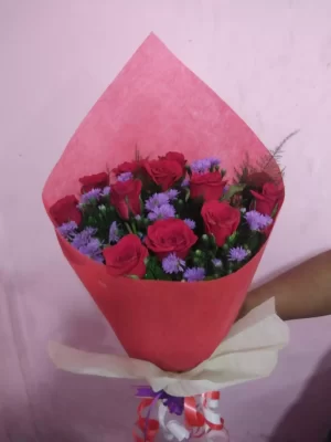 Red & Purple Blossom Bouquet